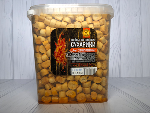 Сухарики с красной икрой в Невтекамске