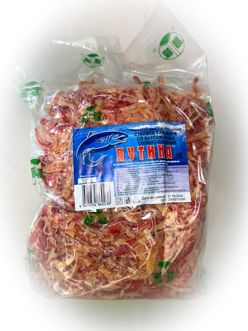 Кальмар стружка со вкусом краба "Розовая" (ПУТИНА) в Невтекамске